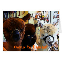 Cartoon Como te llamas? Card