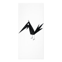 Cartoon Crow Rack Card Template