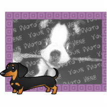 Cartoon Dachshund Photo Frame (smooth coat) Photo Sculptures