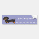 Cartoon Dachshund (smooth coat) Bumper Sticker