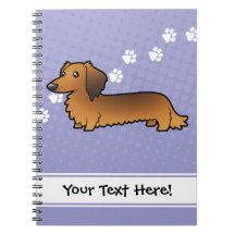 Cartoon Dachshund (smooth coat) Note Books