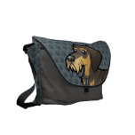 Cartoon Dachshund (wirehair) Courier Bags