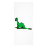 Cartoon Dinosaur Eating Custom Rack Cards