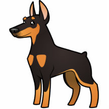 Cartoon Doberman Pinscher (pointy ears) Acrylic Cut Out