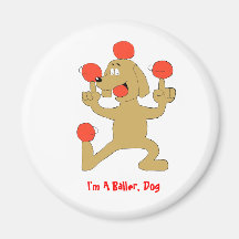 Cartoon Dog Balancing Balls Magnets