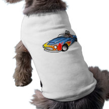 Cartoon Dog Driving a Car Pet Clothes