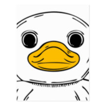 Cartoon Duck Face Post Cards