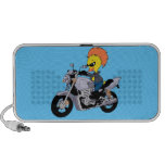 Cartoon duck on a cool motorcycle speakers