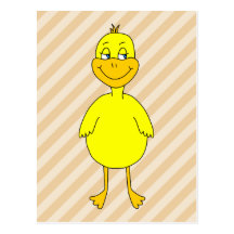 Cartoon Duck. Post Card