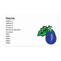 cartoon eggplant business card templates