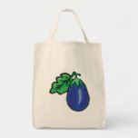 cartoon eggplant tote bags