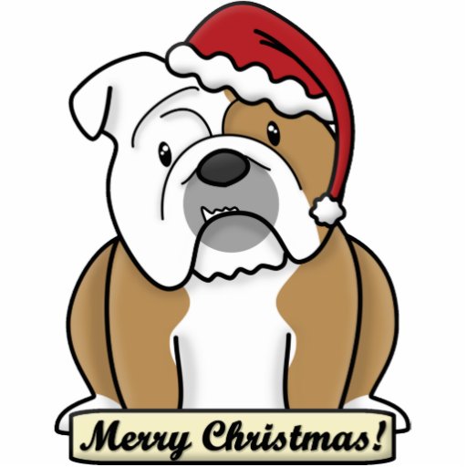 Cartoon English Bulldog Christmas Ornament Zazzle