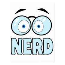 Cartoon Eyes With Glasses NERD Post Card