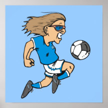 Cartoon Female Soccer  Star T-shirts and Gifts Print