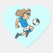 Cartoon Female Soccer  Star T-shirts and Gifts Stickers