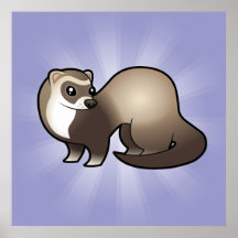 Cartoon Ferret Poster