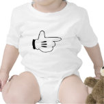 cartoon finger gun romper