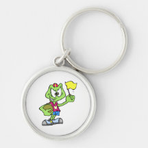 Cartoon Frog Athlete Keychain