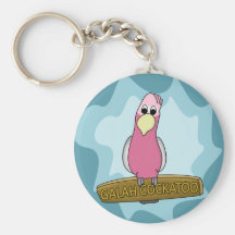 Cartoon Galah Cockatoo Keychain