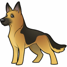 Cartoon German Shepherd Photo Sculpture