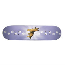 Cartoon German Shepherd Skateboard