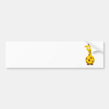 Cartoon Giraffe Bumper Stickers