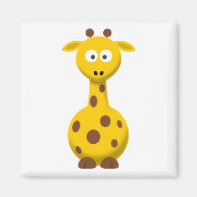 Cartoon Giraffe Refrigerator Magnet