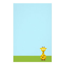 Cartoon Giraffe Stationery Design