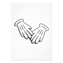 Cartoon Gloves Personalized Invitation
