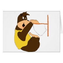Cartoon Gorilla Slam Dunking Greeting Cards