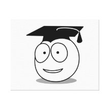 Cartoon Graduate Face Canvas Prints