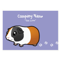 Cartoon Guinea Pig (smooth hair) Business Card