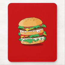 Cartoon Hamburger Mousepad