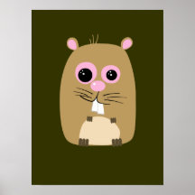 Cartoon Hamster Poster