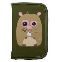 Cartoon Hamster Rickshaw Folio Planners