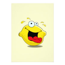 Cartoon Happy Lemon Invitation