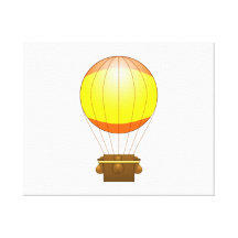 Cartoon Hot Air Ballon Canvas Prints