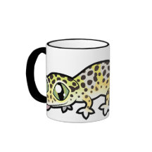 Cartoon Leopard Gecko Coffee Mugs