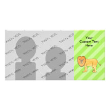 Cartoon Lion. Personalized Photo Card