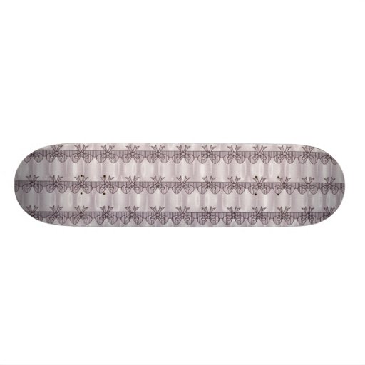 Cartoon Mauve Gift Bows Skateboard Deck