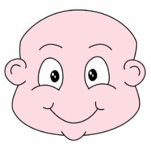 Cartoon of a cute baby, smiling. acrylic cut outs