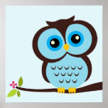 Cartoon Owl Children's Wall Art Posters