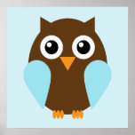 Cartoon Owl Children's Wall Art Posters
