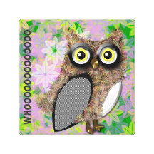 Cartoon Owl Design Canvas Print