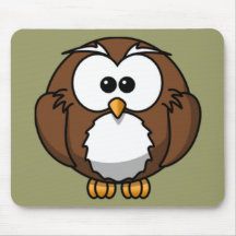 Cartoon Owl Mouse Mats