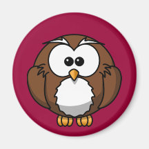 Cartoon Owl Refrigerator Magnet
