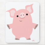 Cartoon Pig standing up mousepad