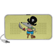 cartoon pirate travelling speaker