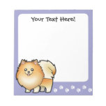 Cartoon Pomeranian Memo Pads