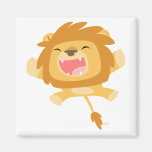 Cartoon Pouncing Lion magnet